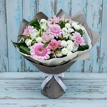 Букет цветов из:  Герберы, Альстромерии и Хризантемы #REPLACE_PRED# Россоше