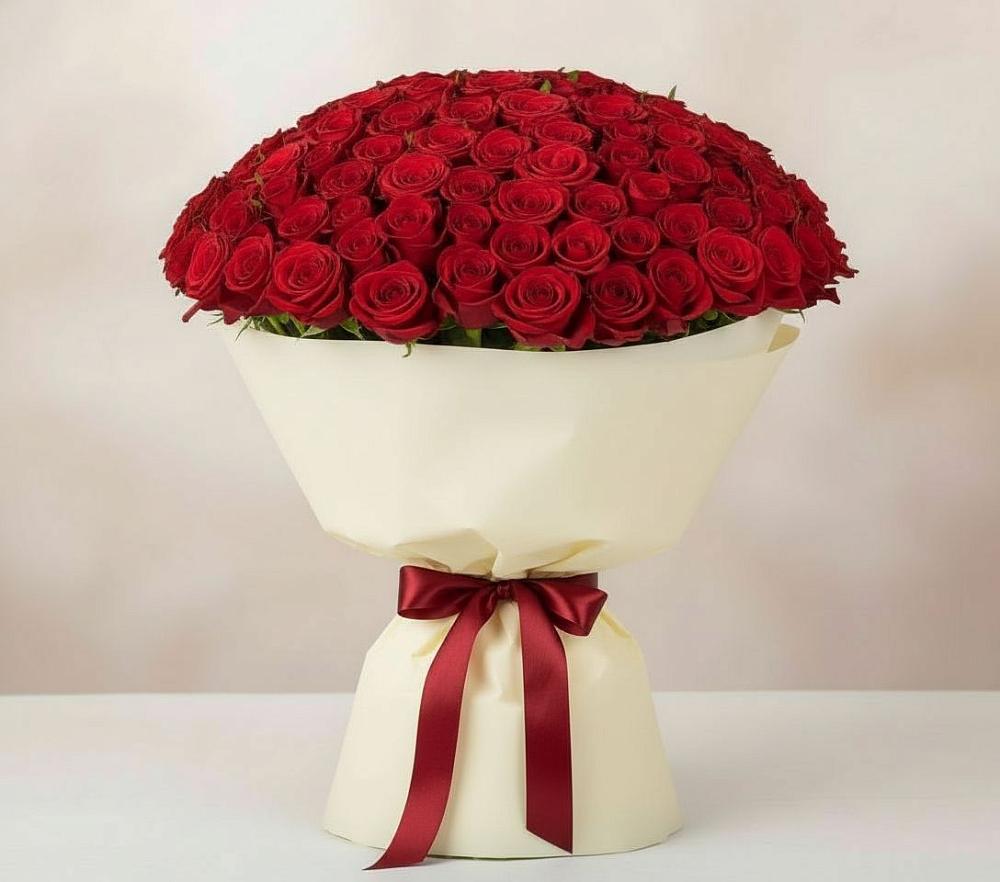 Букет 101 Красная роза Милано в Россоше