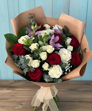 Букет цветов из:  Розы и Альстромерии #REPLACE_PRED# Россоше