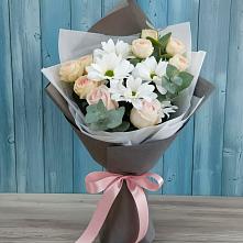 Букет цветов из:  Хризантемы и Розы в Россоше