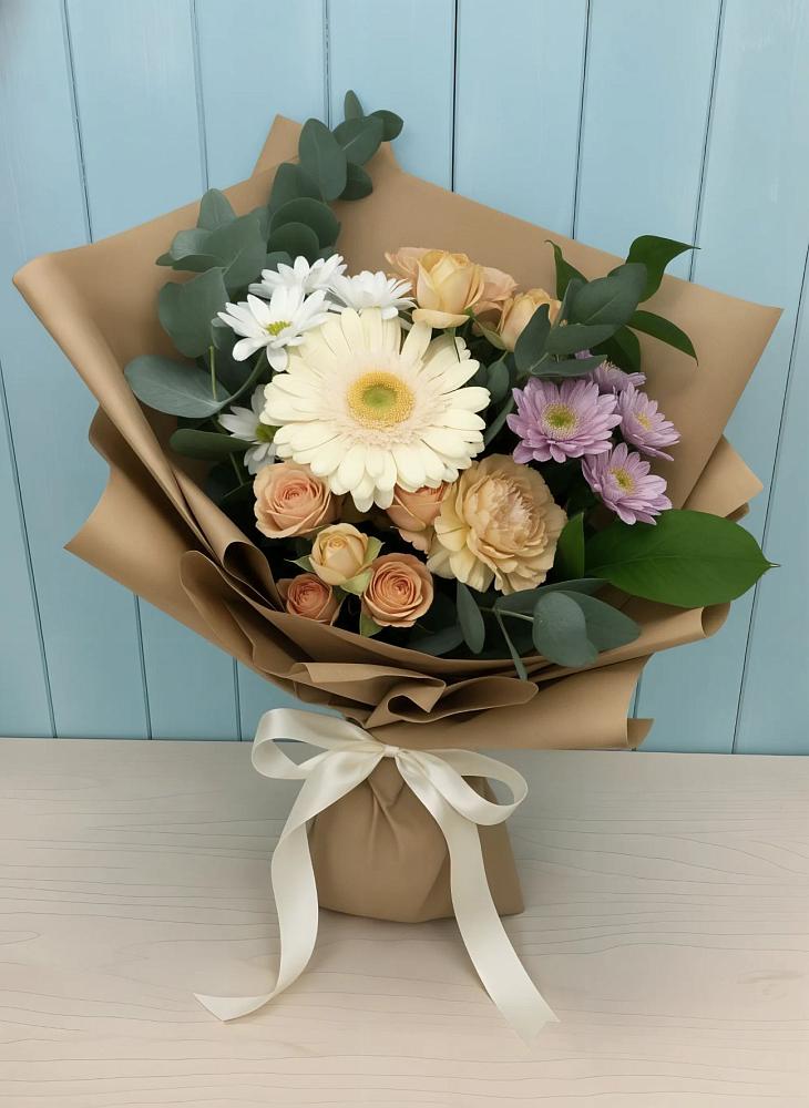 Букет цветов из: Герберы и Хризантемы в Россоше