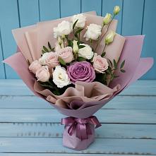 Букет цветов из:  Розы и Лизиантусы #REPLACE_PRED# Россоше