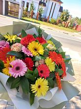 Букет цветов из:  Герберы #REPLACE_PRED# Россоше
