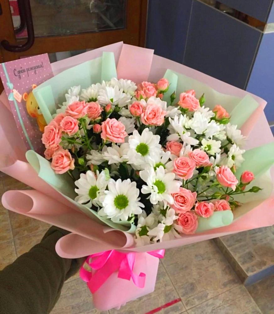 Букет цветов из: Розы и Хризантемы в Россоше