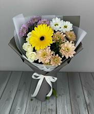 Букет цветов из:  Розы, Герберы и Хризантемы в Россоше