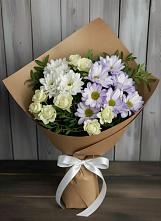 Букет цветов из:  Хризантемы и Розы #REPLACE_PRED# Россоше