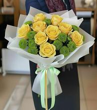 Букет цветов из:  Хризантемы и Розы в Россоше