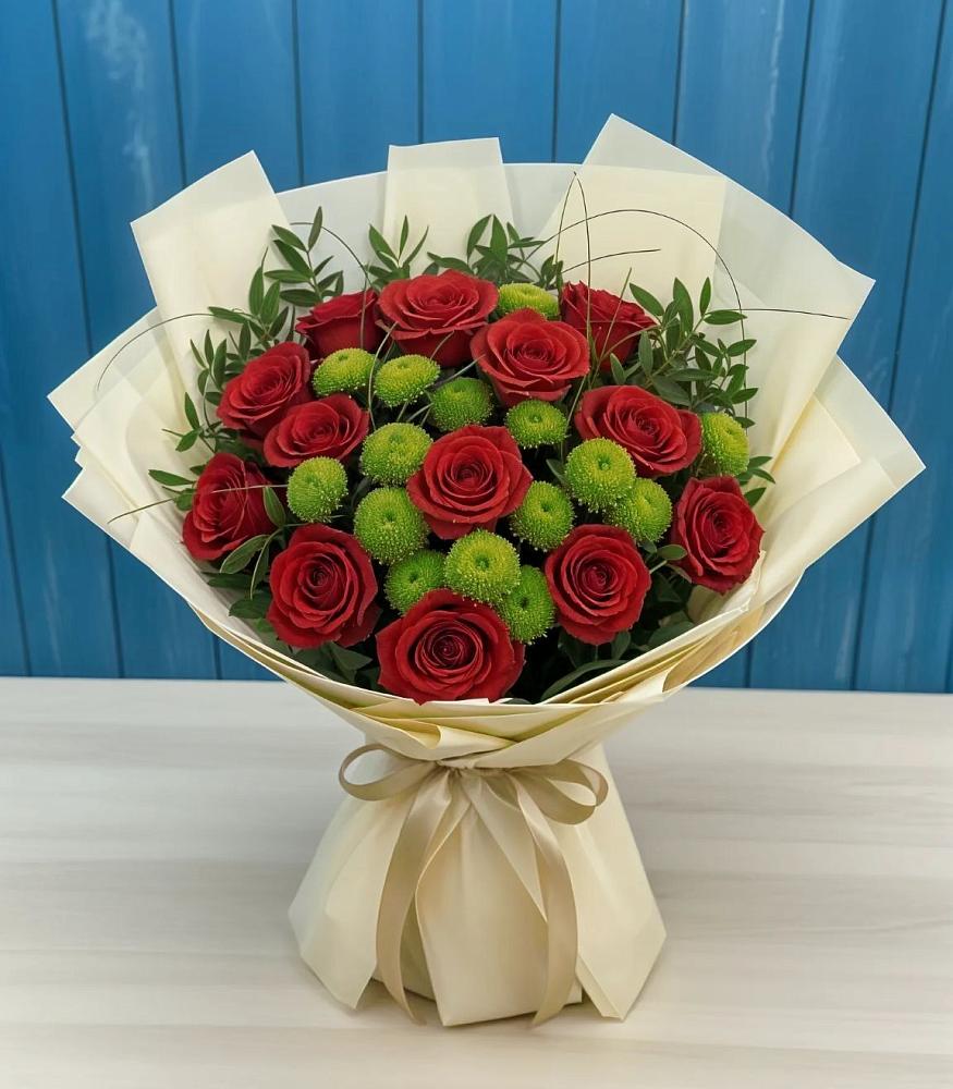 Букет цветов из: Розы и Хризантемы в Россоше