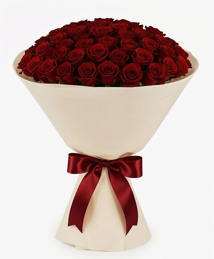 Букет 101 Бордовая роза Блэк Бакарра в Россоше