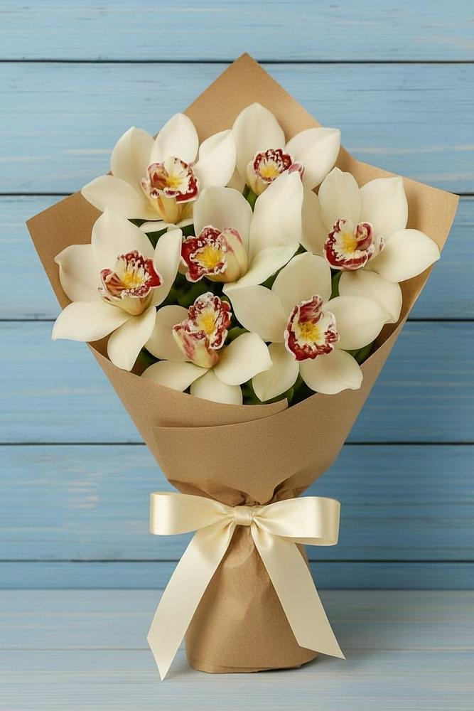 Букет цветов из: Орхидеи и Розы в Россоше