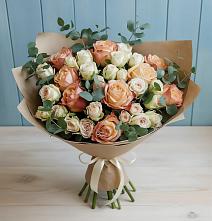 Букет цветов из:  Альстромерии и Розы #REPLACE_PRED# Россоше